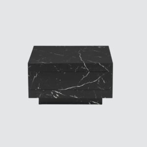 Tanush Furnitures The Obsidian Monolith Pedestal Table with hidden sotorage (Black) - Image 6