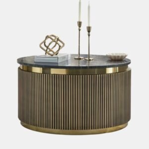 Tanush Furnitures Modern Designer Coffee Table (Golden Yellow) - Image 2