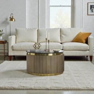 Tanush Furnitures Modern Designer Coffee Table (Golden Yellow) - Image 1