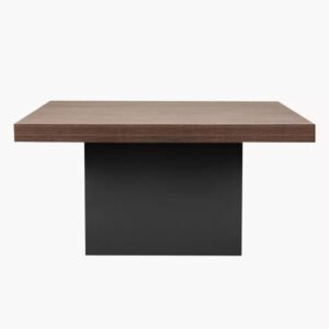 Tanush Furnitures Rima Modern Wood Center Table with Matte Wood Finish Mica Laminate Top (Brown and Black) - Image 2