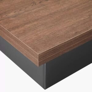 Tanush Furnitures Rima Modern Wood Center Table with Matte Wood Finish Mica Laminate Top (Brown and Black) - Image 6