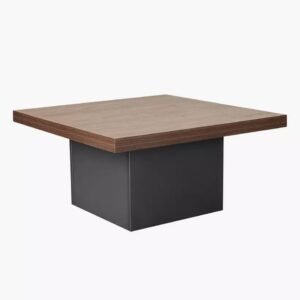 Tanush Furnitures Rima Modern Wood Center Table with Matte Wood Finish Mica Laminate Top (Brown and Black) - Image 5