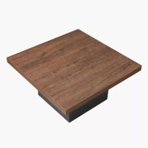 Tanush Furnitures Rima Modern Wood Center Table with Matte Wood Finish Mica Laminate Top (Brown and Black) - Image 4