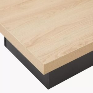 Tanush Furnitures Modern Designer Pie Coffee Table (Natural and Black) - Image 5