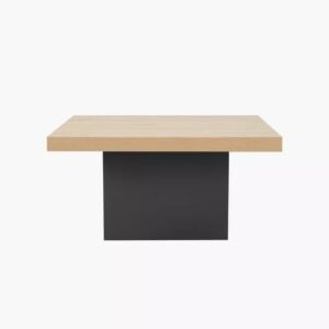 Tanush Furnitures Modern Designer Pie Coffee Table (Natural and Black) - Image 2