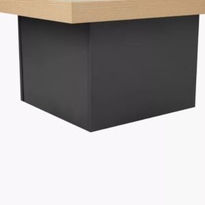 Tanush Furnitures Modern Designer Pie Coffee Table (Natural and Black) - Image 4