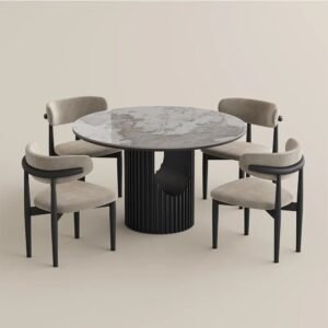 Tanush Furnitures The Radius Center-Base Table (Black) - Image 2
