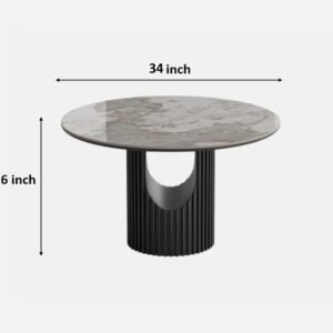 Tanush Furnitures The Radius Center-Base Table (Black) - Image 3