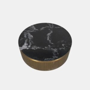 Tanush Furnitures Round Coffee Table - CTB127 (Golden Yellow) - Image 2
