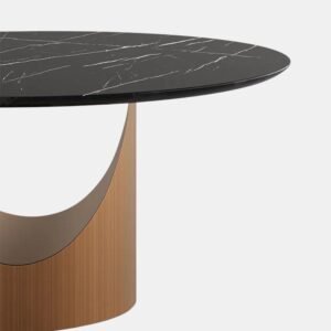 Tanush Furnitures Round Coffee Table - CTB97 (Brown) - Image 4