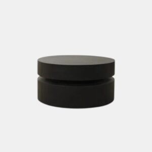 Tanush Furnitures Eclipse Handmade Drum Center Table (Black) - Image 2