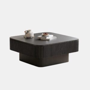 Tanush Furnitures Modern Coffee Table with Fluted Design and Hidden Lift-Top Storage (Black) - Image 5