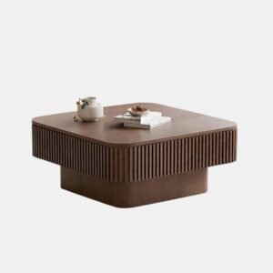 Tanush Furnitures Contemporary Wooden Coffee Table with Hidden Storage (Brown) - Image 2