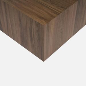 Tanush Furnitures Modern Square Coffee Table (Walnut Brown) - Image 4