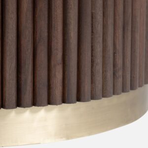 Tanush Furnitures Wood Round Coffee Table for Living Room (Brown) - Image 4