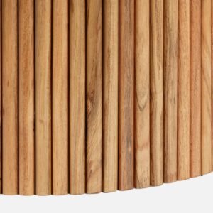 Tanush Furnitures Modern Round Wooden Coffee Table (Natural Oak) - Image 6