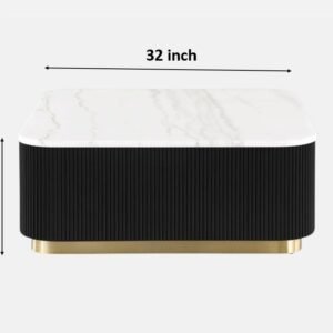 Tanush Furnitures The Reeded Slat Center Table (Black) - Image 3