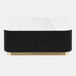 Tanush Furnitures The Reeded Slat Center Table (Black) - Image 2