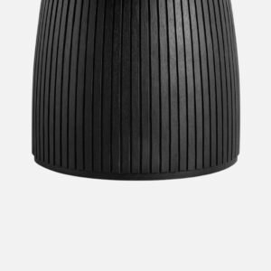 Tanush Furnitures Modern Round Pedestal Dining Table with Fluted Base – Black Finish (Black) - Image 4