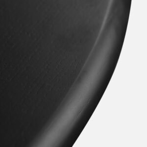 Tanush Furnitures Modern Round Pedestal Dining Table with Fluted Base – Black Finish (Black) - Image 6