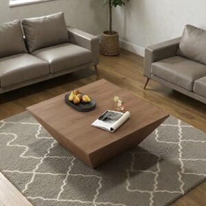 Tanush Furnitures Modern Storage Coffee Table with Hidden Drawer (Brown) - Image 4