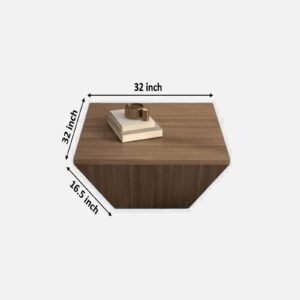 Tanush Furnitures Modern Storage Coffee Table with Hidden Drawer (Brown) - Image 3