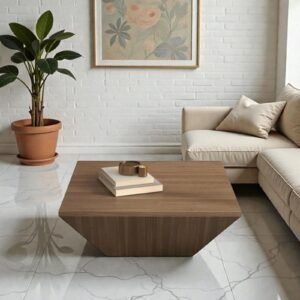 Tanush Furnitures Modern Storage Coffee Table with Hidden Drawer (Brown) - Image 7
