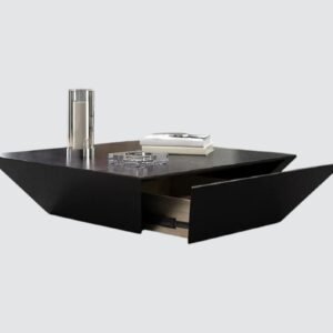 Tanush Furnitures Modern Sigma Coffee Table with Seamless Hidden Storage Drawer (Black) - Image 7