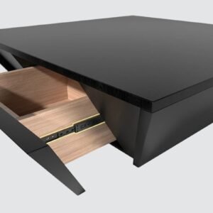 Tanush Furnitures Modern Sigma Coffee Table with Seamless Hidden Storage Drawer (Black) - Image 4
