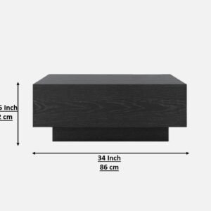 Tanush Furnitures Square Coffee Table - CTB59 (Black) - Image 3
