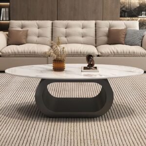 Tanush Furnitures Modern Aurex Coffee Table (black and white) - Image 3
