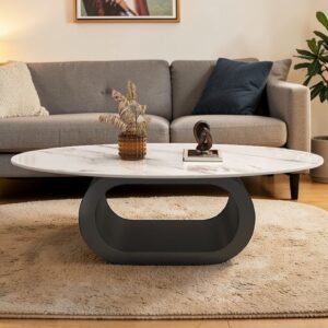 Tanush Furnitures Modern Aurex Coffee Table (black and white) - Image 1