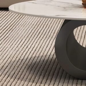 Tanush Furnitures Modern Aurex Coffee Table (black and white) - Image 6