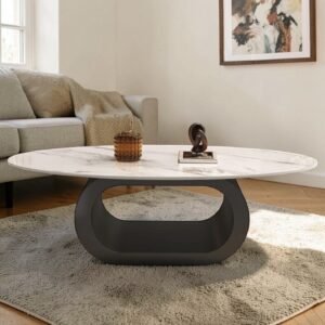 Tanush Furnitures Modern Aurex Coffee Table (black and white) - Image 8