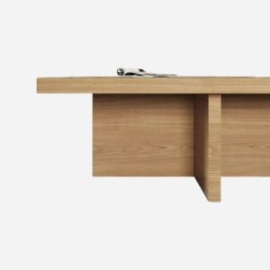 Tanush Furnitures Modern Lunex Wooden Coffee Table (Oak or Light Brown) - Image 4