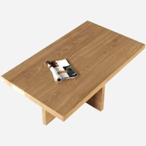 Tanush Furnitures Modern Lunex Wooden Coffee Table (Oak or Light Brown) - Image 7