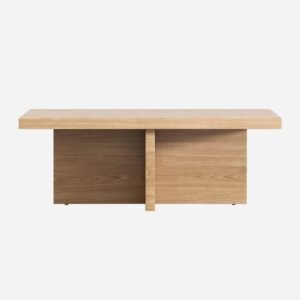 Tanush Furnitures Modern Lunex Wooden Coffee Table (Oak or Light Brown) - Image 6
