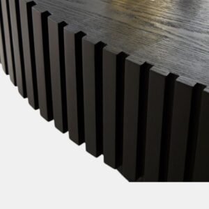 Tanush Furnitures Vellum Plinth Pedestal Coffee Table (Black) - Image 4
