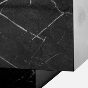 Tanush Furnitures Rectangular Coffee Table in Wood with Black Marble Finish Laminate (Black) - Image 4