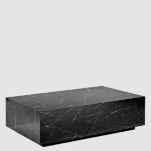 Tanush Furnitures Rectangular Coffee Table in Wood with Black Marble Finish Laminate (Black) - Image 3
