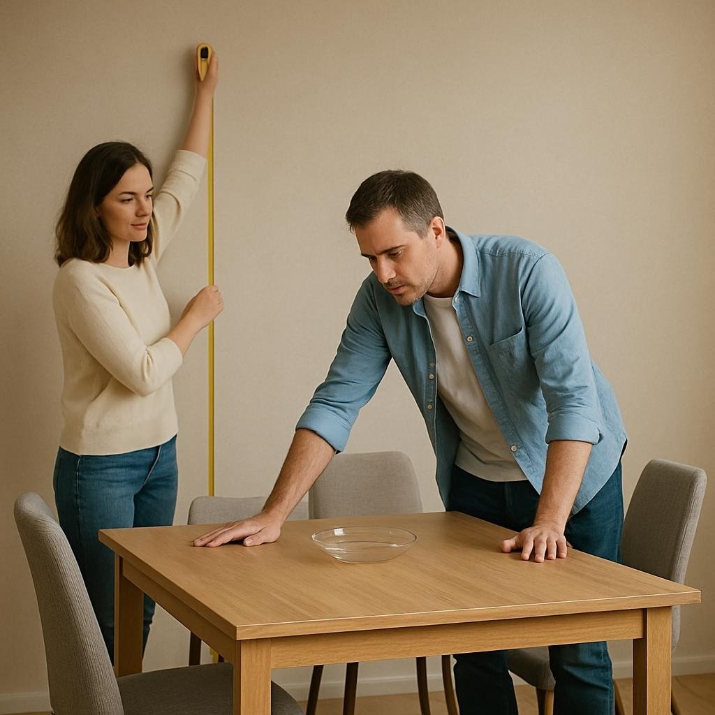 Measuring dining room space before choosing a dining table