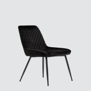 Hampton Heritage Quilted Dining Chair – in Black Colour - Image 3