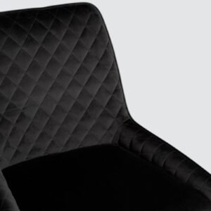 Hampton Heritage Quilted Dining Chair – in Black Colour - Image 6