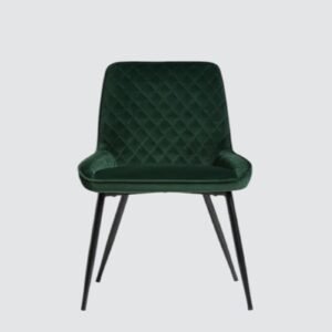 Hampton Heritage Quilted Dining Chair – in Emerald Green Colour - Image 4