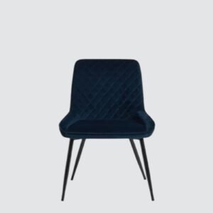 Hampton Heritage Quilted Dining Chair – in Navy BlueColour - Image 4