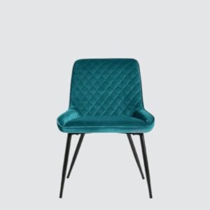 Hampton Heritage Quilted Dining Chair – in Teal BlueColour - Image 4