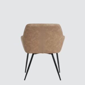 Aurelia Diamond-Stitched Leather Armchair - in Brown Color - Image 6