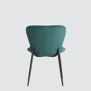 Celeste Channel-Tufted Velvet Dining Chair - in Emerald Green Color - Image 6