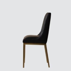 Aurelius Channel-Tufted Dining Chair in Black Color - Image 5