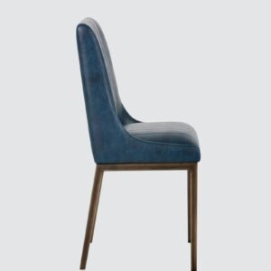 Aurelius Channel-Tufted Dining Chair in Blue Color - Image 4